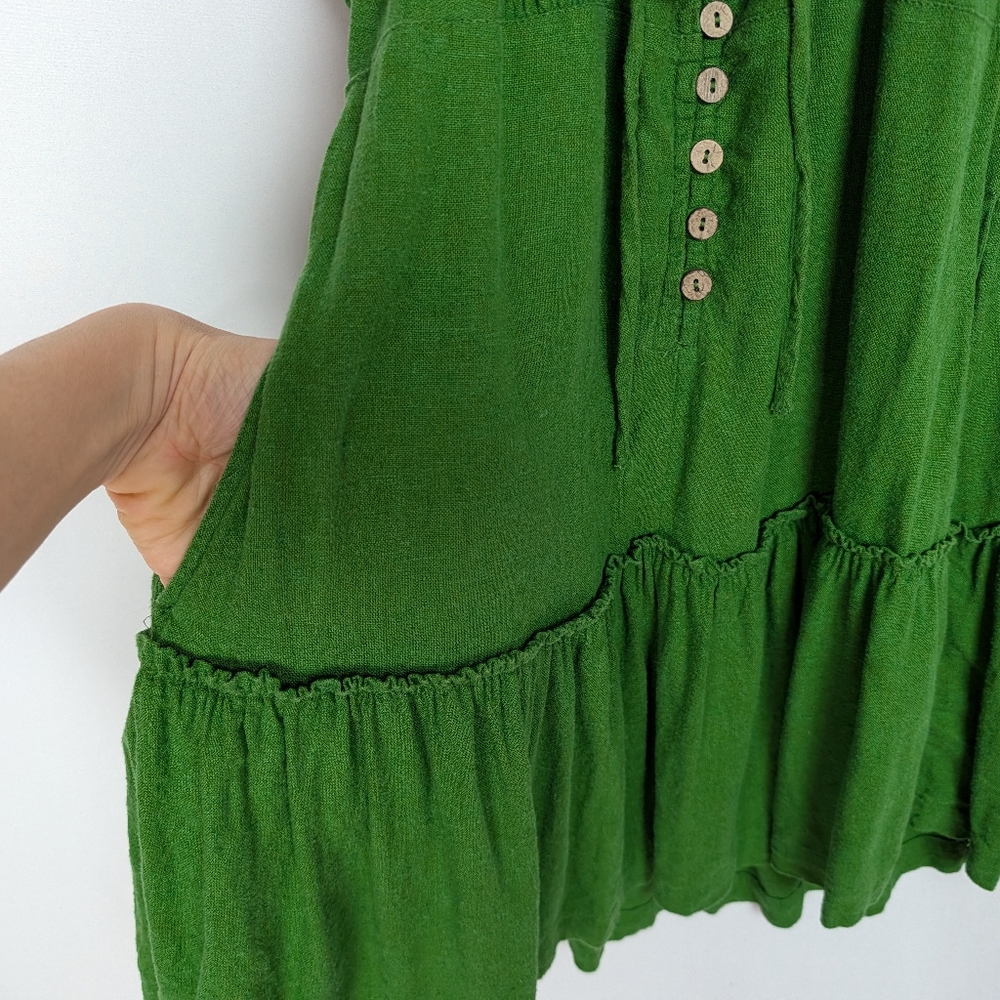 Free People Perri Linen Drop-Waist Mini Dress - Picture 8 of 13